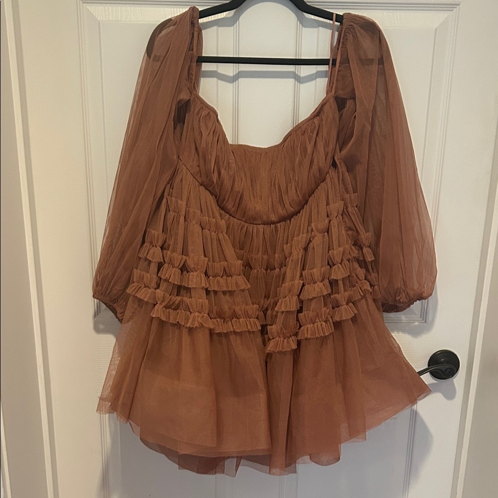 3/$36 Nasty Gal Dusty Rose Off-Shoulder Dress